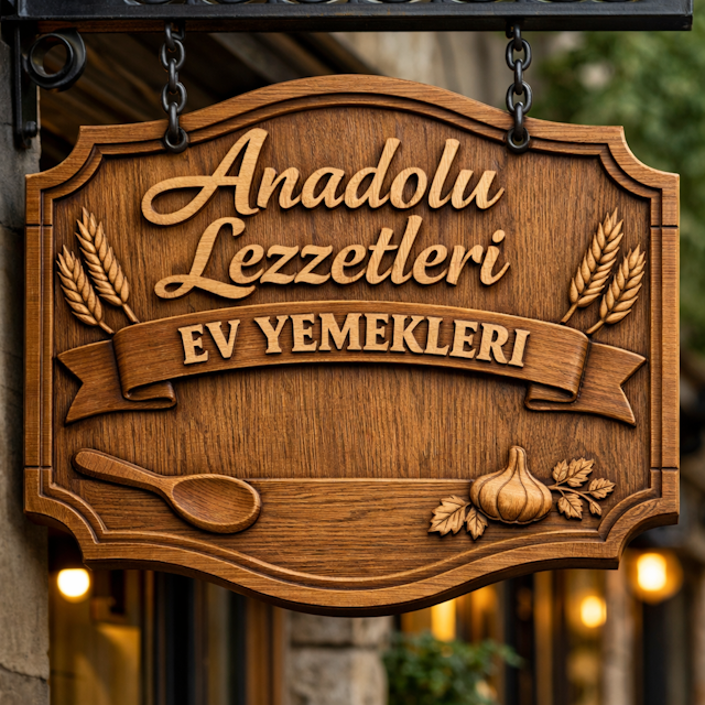 Ahşap Tabela